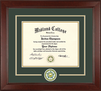 Midland College diploma frame - Lasting Memories Circle Logo Diploma Frame in Sierra