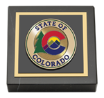 State of Colorado paperweight  - Masterpiece Medallion Paperweight