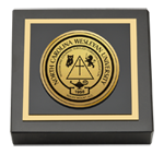 North Carolina Wesleyan University paperweight  - Gold Engraved Medallion Paperweight