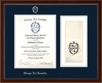 Omega Nu Lambda certificate frame - Stole Certificate Frame in Delta