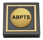 American Board of Physical Therapy Specialties paperweight  - Gold Engraved Medallion Paperweight