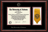 The University of Alabama Tuscaloosa diploma frame - Commemorative Sash Diploma Frame in Southport
