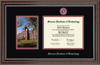 Stevens Institute of Technology diploma frame - Campus Scene Masterpiece Diploma Frame in Chateau