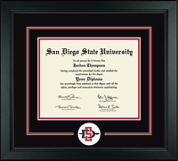 San Diego State University diploma frame - Lasting Memories Circle Logo Diploma Frame in Arena