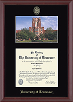 The University of Tennessee Knoxville diploma frame - Campus Scene Diploma Frame in Camby