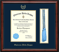 Omicron Delta Kappa Honor Society certificate frame - Honor Cord Certificate Frame in Southport