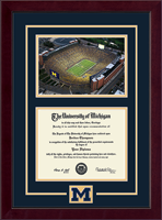University of Michigan diploma frame - Spirit Medallion Stadium Scene Diploma Frame in Cordova