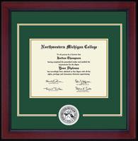Northwestern Michigan College diploma frame - Lasting Memories Circle Logo Diploma Frame in Academy