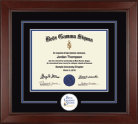Beta Gamma Sigma Honor Society certificate frame - Lasting Memories Circle Logo Certificate Frame in Sierra