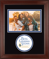Beta Gamma Sigma Honor Society photo frame - Lasting Memories Circle Logo Photo Frame in Sierra