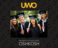 University of Wisconsin Oshkosh photo frame - Spectrum Pattern Photo Frame in Expo Black