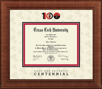 Texas Tech University diploma frame - Dimensions Plus Centennial Diploma Frame in Prescott