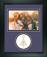 Delta Mu Delta Honor Society photo frame - Lasting Memories Circle Logo Photo Frame in Arena