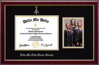 Delta Mu Delta Honor Society photo frame - Gold Embossed Certificate & Photo Frame in Gallery