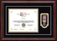 The Mayflower Society certificate frame - Medal Certificate Frame in Southport