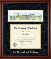 The University of Alabama Tuscaloosa diploma frame - Campus Scene Diploma Frame in Cambridge