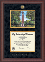 The University of Alabama Tuscaloosa diploma frame - Campus Scene Masterpiece Diploma Frame in Premier