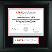 American Board of Physical Therapy Specialties certificate frame - Lasting Memories Banner Certificate Frame in Arena