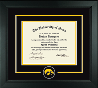 The University of Iowa photo frame - Lasting Memories Circle Logo Photo Frame in Arena