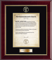 Cornell University certificate frame - Veterinarian's Oath Certificate Frame in Gallery