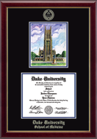 Duke University diploma frame - Campus Scene Overly Edition Diploma Frame in Gallery