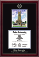 Duke University diploma frame - Campus Scene Overly Edition Diploma Frame in Gallery