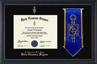 Beta Gamma Sigma Honor Society certificate frame - Stole Certificate Frame in Obsidian