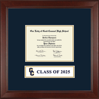 Our Lady of Good Counsel High School diploma frame - Lasting Memories Banner Diploma Frame in Sierra