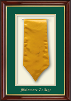 Skidmore College stole frame - Graduation Shadow Box Frame in Southport Gold
