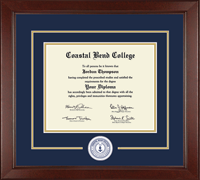 Coastal Bend College diploma frame - Lasting Memories Circle Logo Diploma Frame in Sierra