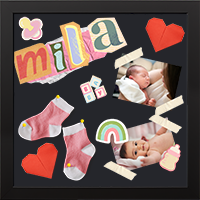 Shadow Box Frames Infant Shadow box frame - Infant Shadow Box Frame in Stealth
