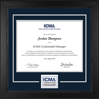 International City County Management Association certificate frame - Lasting Memories Circle Logo Certificate Frame in Arena