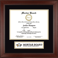 Mortar Board National College Honor Society certificate frame - Lasting Memories Banner Certificate Frame in Sierra