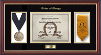 Order of Omega certificate frame - Medal & Stole Certificate Frame in Newport