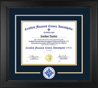 International Association of Financial Crimes Investigation certificate frame - Lasting Memories Circle Logo Certificate Frame in Arena