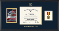 United States Air Force certificate frame - Photo, Certificate & Medal Frame (Navy) in Obsidian