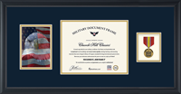 Medal Frames and Display Cases certificate frame - Photo, Certificate & Medal Frame (Navy) in Obsidian