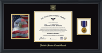 United States Coast Guard certificate frame - Photo, Certificate & Medal Frame (Black) in Obsidian