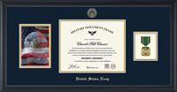 United States Navy certificate frame - Photo, Certificate & Medal Frame (Navy) in Obsidian