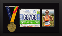 Marathon Medals frame - Marathon Medal, Bib & Photo Display Frame in Stealth