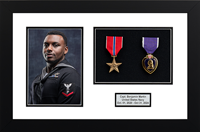 Medal Frames and Display Cases frame - Military Double Medal & Picture Frame in Stealth