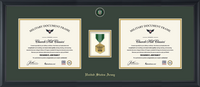 United States Army certificate frame - Double Certificate, Masterpiece and Medal Frame in Obsidian