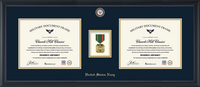 United States Navy certificate frame - Double Certificate, Masterpiece and Medal Frame in Obsidian