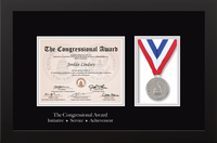 The Congressional Award certificate frame - Certificate & Medal Frame in Stealth