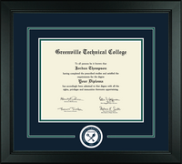 Greenville Technical College diploma frame - Lasting Memories Circle Logo Diploma Frame in Arena