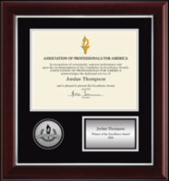 Custom Plaques certificate frame - Achievement Award Frame in Gallery Silver