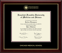 Rosalind Franklin University of Medicine and Science diploma frame - Gold Embossed Diploma Frame in Gallery