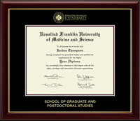 Rosalind Franklin University of Medicine and Science diploma frame - Gold Embossed Diploma Frame in Gallery