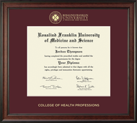 Rosalind Franklin University of Medicine and Science diploma frame - Gold Embossed Diploma Frame in Studio