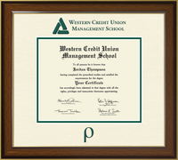 Western Credit Union Management School certificate frame - Dimensions Certificate Frame in Westwood